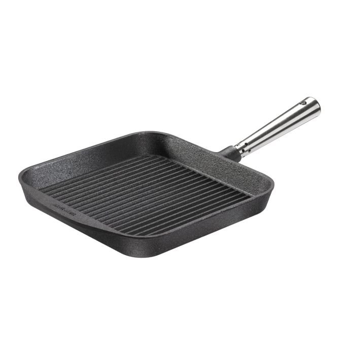 Grillpanna 25x25cm, ar tērauda rokturi