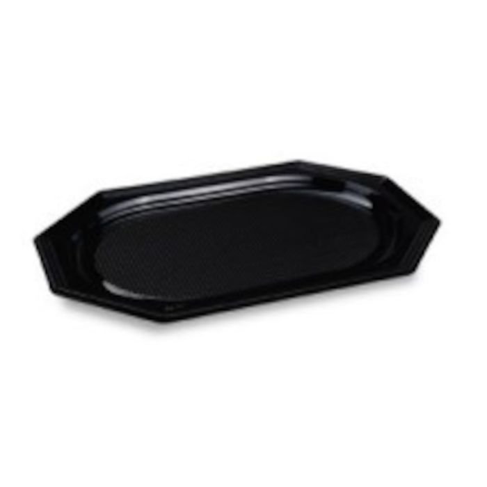 Paplāte 45x30,2cm plastmasas melna (74940) rPET10gb.