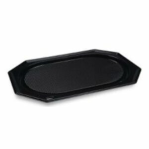 Paplāte 54x36cm plastmasas melna (74950) rPET 10gb.