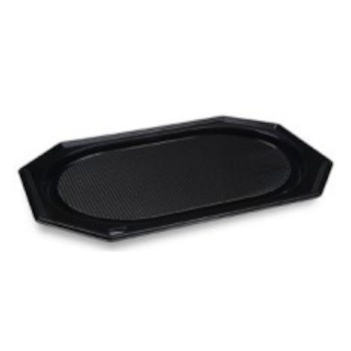 Paplāte 54x36cm plastmasas melna (74950) rPET 10gb.