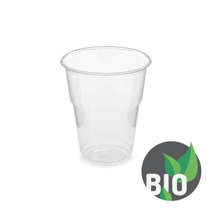 Glāzes v/l. plastmasas BIO 300ml 50gab