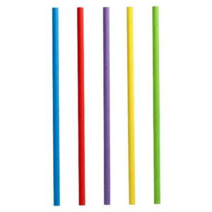 SALMIŅI KOKTEIĻIEM 25CM, R8MM, 100GAB, KRĀSAINI, PAPĪRS, 0,205KG/IEP, Pap Star