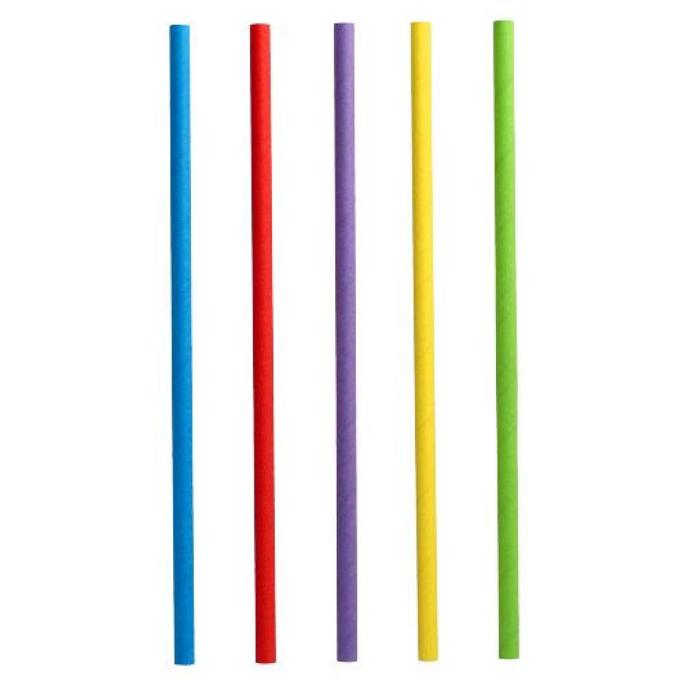 SALMIŅI KOKTEIĻIEM 25CM, R8MM, 100GAB, KRĀSAINI, PAPĪRS, 0,205KG/IEP, Pap Star