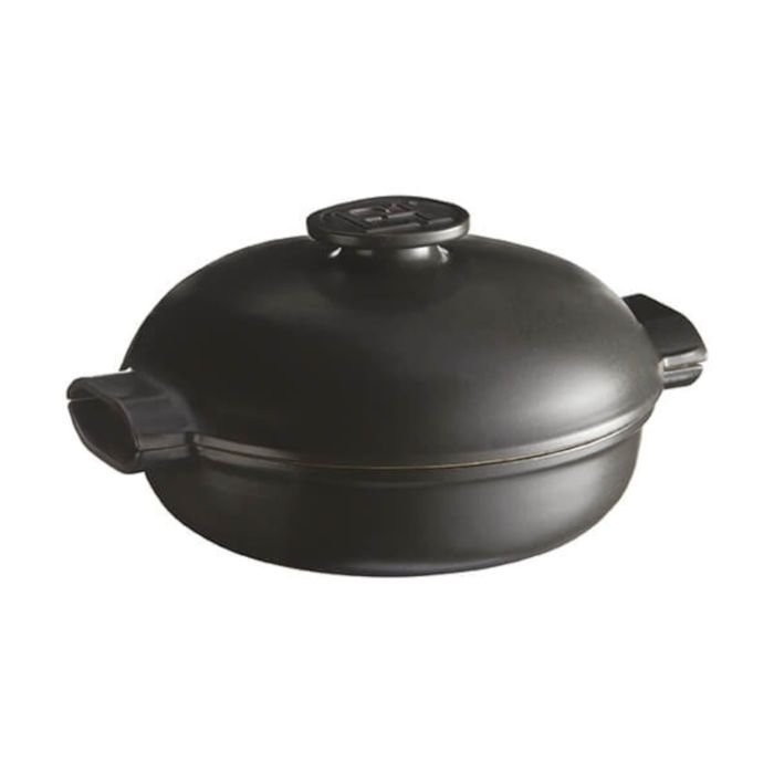 Katls ar vāku ø 27cm, 2.5L DELIGHT melns indukcijas