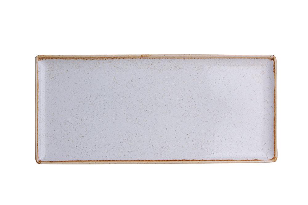 SEASONS pelēks taisnstūrveida šķīvis 36x15cm, Porland
