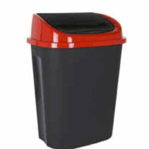 Atkritumu tvertne 50L PP ar vāku 43x30cm h-58cm melna VN