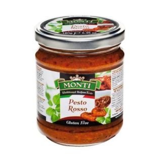 Pesto sarkanais ar saulē kaltētiem tomātiem 180g