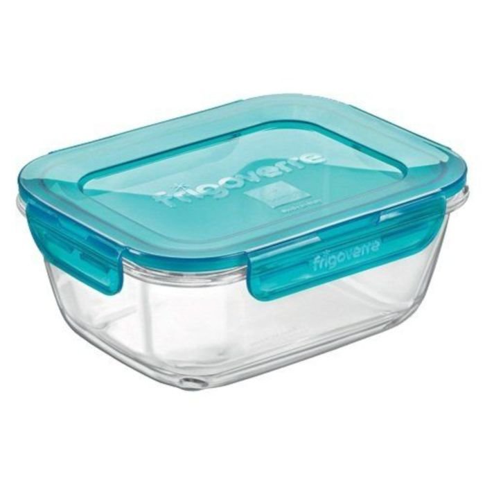 Trauks stikla EVOLUTION 1000ml, 18x14cm, hermētisks tirkīza