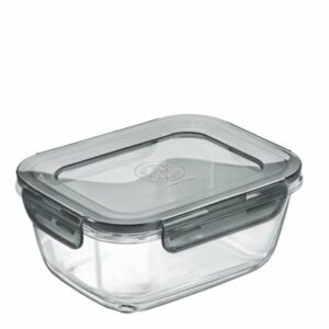 Trauks stikla EVOLUTION 1000ml, 18x14cm, hermētisks pelēks