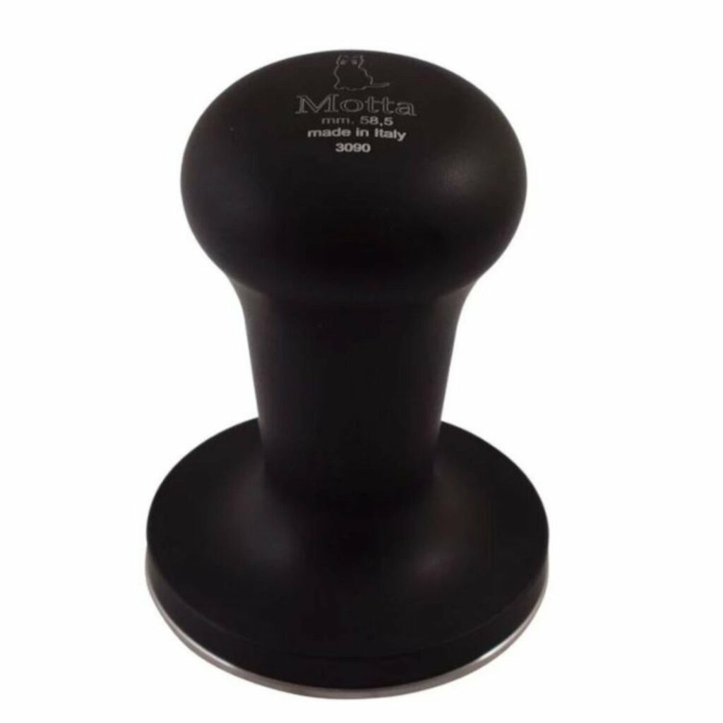 Tamperis kafijai 58.5mm ar rokturi melns