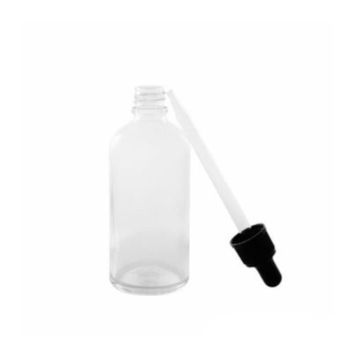 Pudele 100ml ar pipetīti, caurspīdīga (E002)