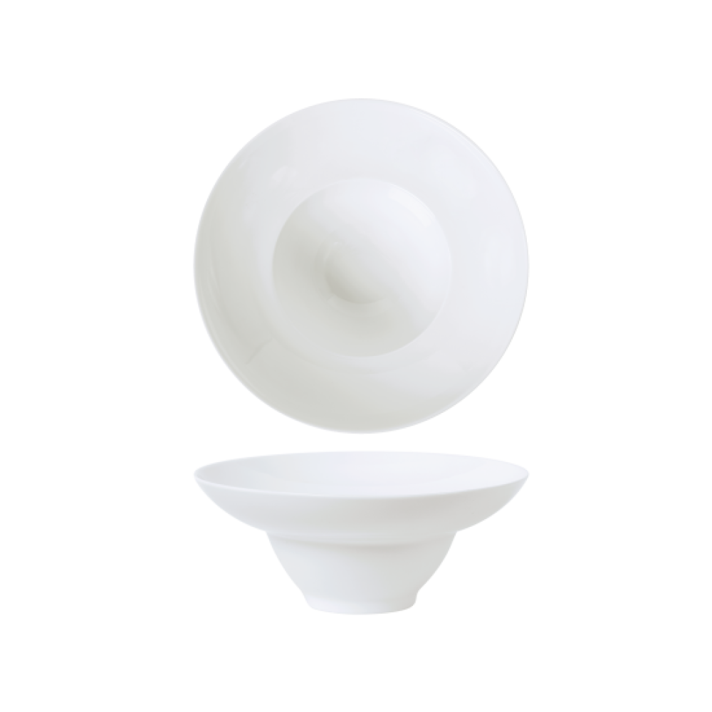 FINE PLUS DZIĻAIS ŠĶĪVIS AR MALU 21CM, BALTS, PORCELĀNS, Leela Baralee