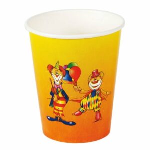 Glāzes v/l papīra 200ml 10gab CLOWN
