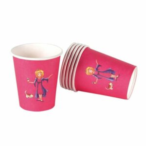 Glāzes v/l papīra 200ml 10gab PRINCESS rozā