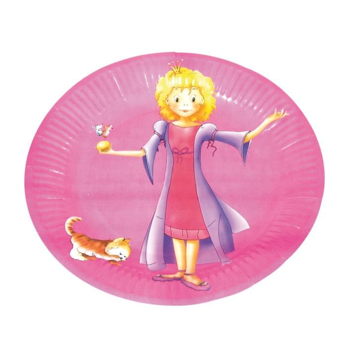 Šķīvji v/l papīra ø23cm 10gab PRINCESS rozā