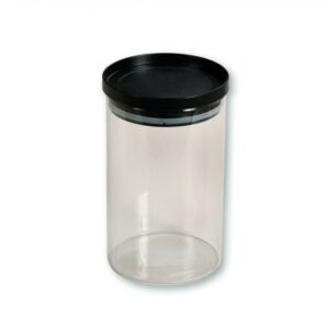 UZGLABĀŠANAS TRAUKS D10CM, H16CM, 800ML, AR MELNU VĀKU, PLASTMASA/STIKLS, Kesper
