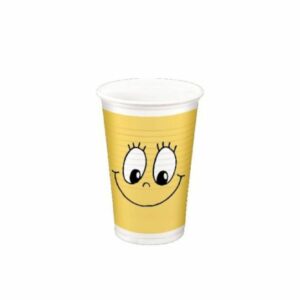 Glāzes v/l.papīra 200ml 10gab Smiling face