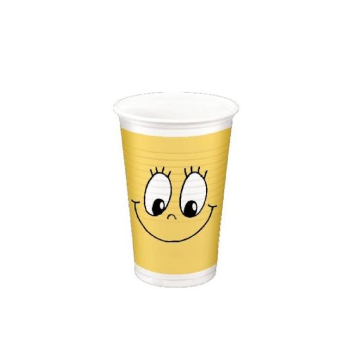 Glāzes v/l.papīra 200ml 10gab Smiling face