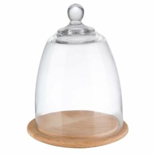 Kūku paliktnis ar vāku ø18.5cm h-24cm koka stikla