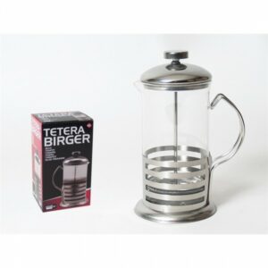 Kavinukas stikla. 0.8L nuspaudž. BIRGER