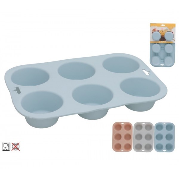Forma cepšanai silikon. 6vnt kēksa 25*17*3cm