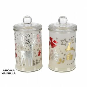 Žvakė stikla. indelyje s/d 18*9cm BELLA