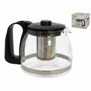 Tējkanna stikla. 1.25L ar met. sieteliu HERBAL
