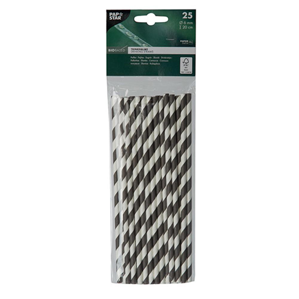 PAPĪRA SALMIŅI STRIPES MELNBALTI 25GB, 6MM, 0.35KG/IEP, Pap Star