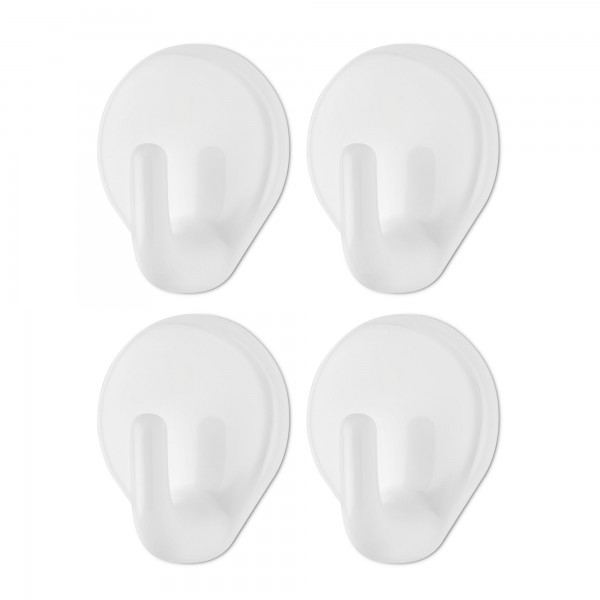 Kabliukai plast. 5*3.8cm oval. 4vnt lipnieji L-734