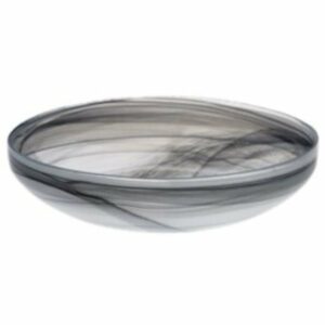 Bļoda ETHOS ø28cm stikla alabastra balta/melna