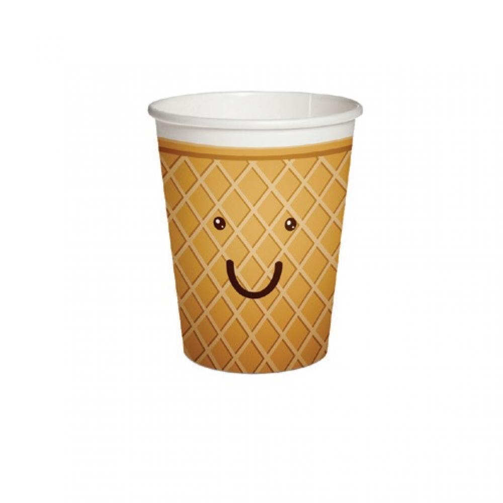ICE CREAM PAPĪRA GLĀZES 250ML 10GAB [0,07 kg], Paw Decor Collection