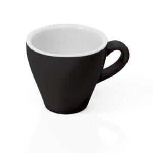 ITALIA ESPRESSO TASE 90ML, MELNA/BALTA, PORCELĀNS, WAS