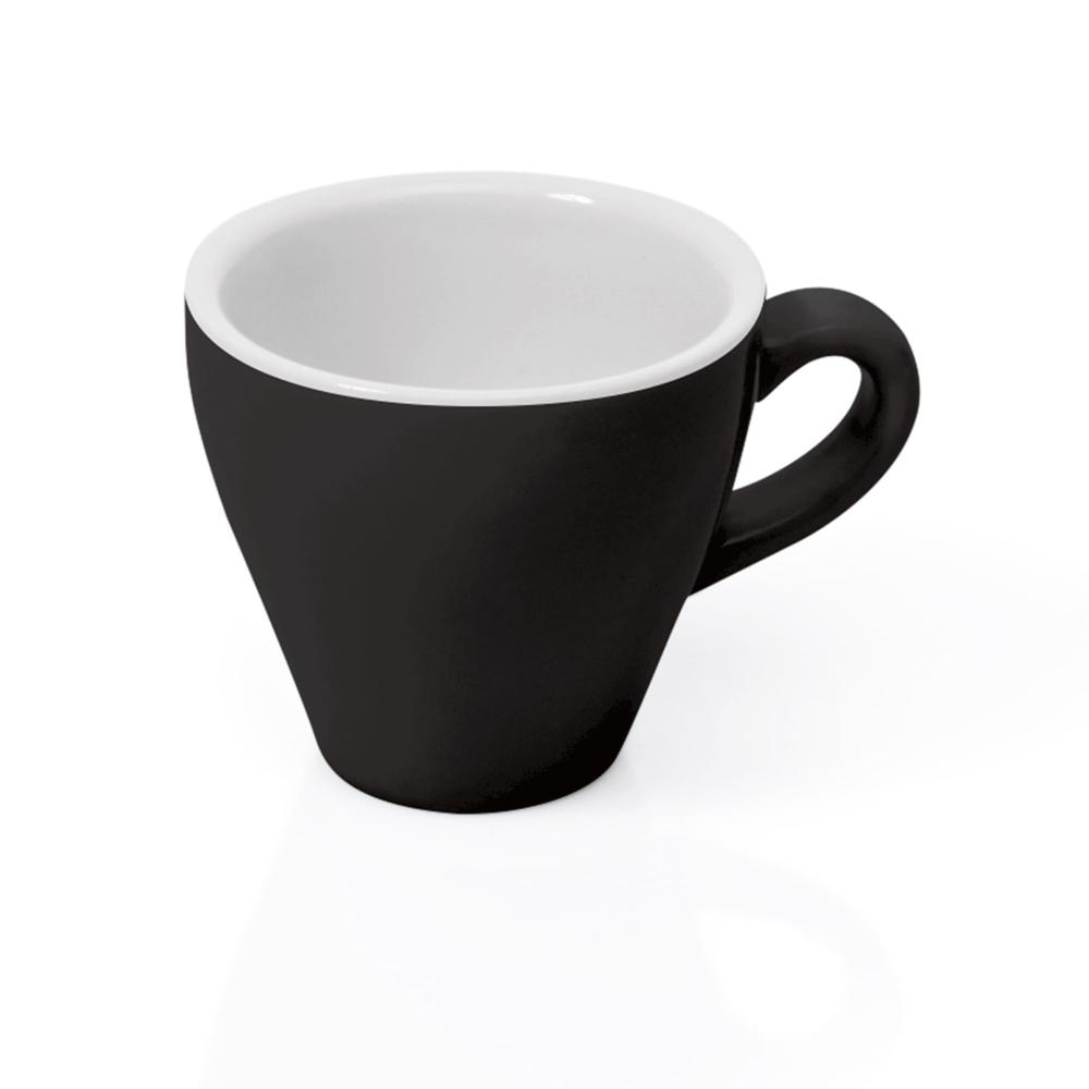 ITALIA ESPRESSO TASE 90ML, MELNA/BALTA, PORCELĀNS, WAS