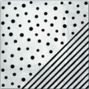 SALVETES 33x33CM, DOTS AND STRIPES, Paw Decor Collection