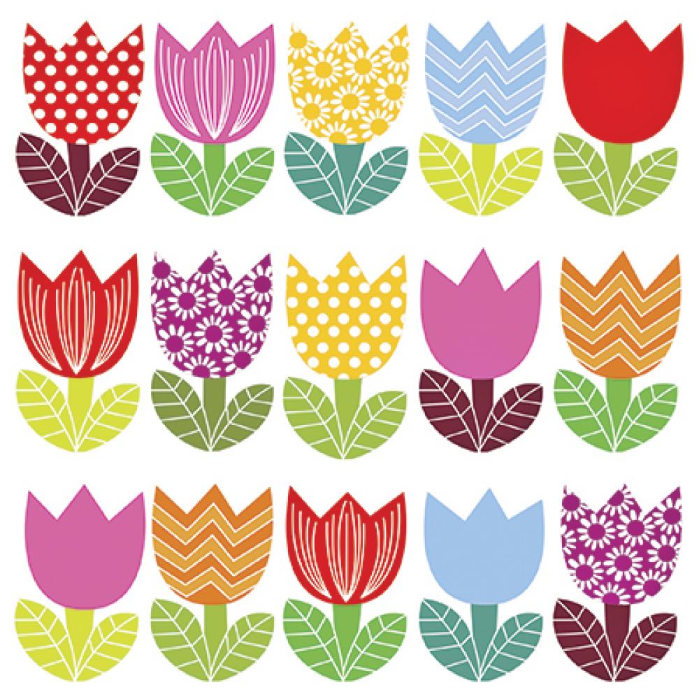 SALVETES 33x33CM, FUNNY TULIPS**, Paw Decor Collection