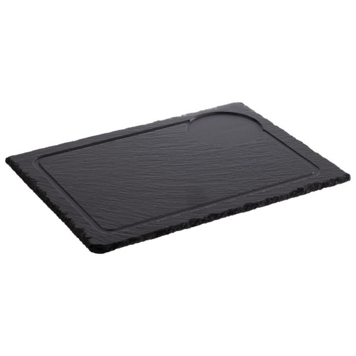 Paplāte NATURAL SLATE 33x24cm ar vietu traukam ø9.5cm