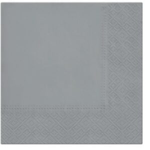 SALVETES 33x33CM, UNICOLOR GREY, Paw Decor Collection