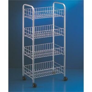 ASCONA PLAUKTS UZ RITEŅIEM 41X26X85 CM 4-STĀVU, POLYTHERM PĀRKL., Metaltex