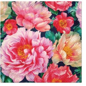 SALVETES 33x33CM, PEONIES BLOSSOM, Paw Decor Collection