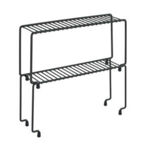 LAVA SAVIETOJAMS PLAUKTS GARŠVIELĀM 29x7x14CM, 2-STĀVU, MELNS, NER.TĒR., TOUCH THERM PĀRKL., Metaltex