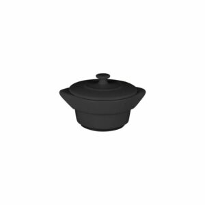 Trauciņš ar vāku ø 10cm 216ml CHEFS FUSION, melns