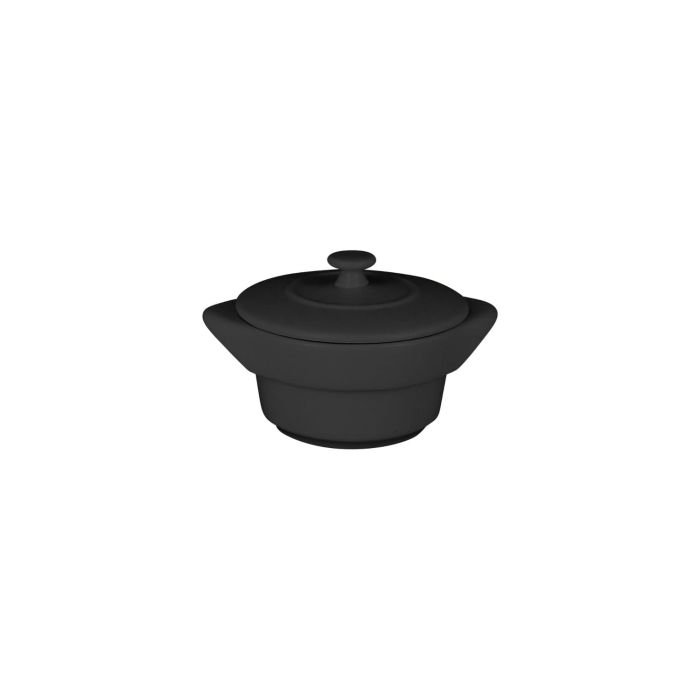 Trauciņš ar vāku ø 10cm 216ml CHEFS FUSION, melns