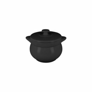 Trauciņš ar vāku ø 10.6cm h-7.5cm 450ml CHEFS FUSION, melns