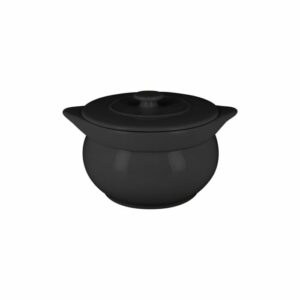 Trauks ar vāku ø 15cm h-9.5cm 1150ml CHEFS FUSION, melns