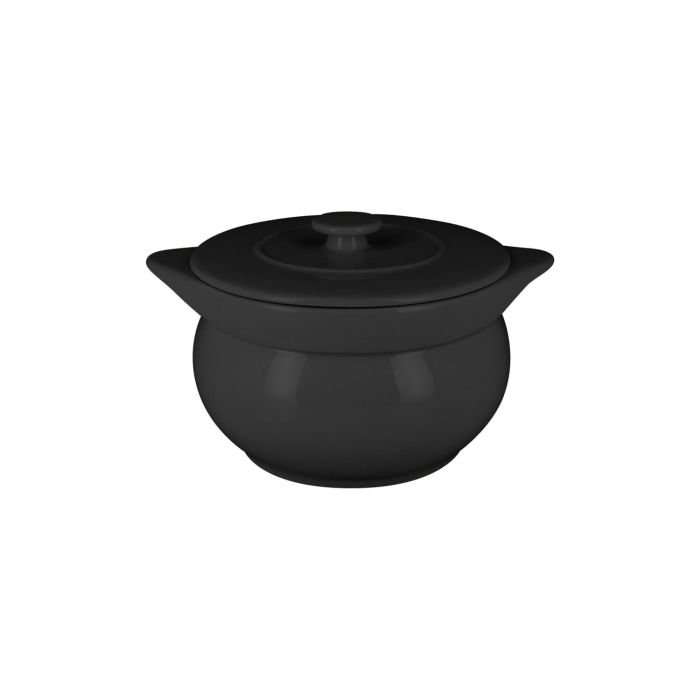Trauks ar vāku ø 15cm h-9.5cm 1150ml CHEFS FUSION, melns