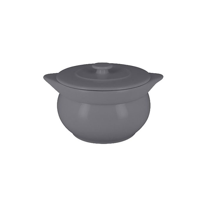 Trauks ar vāku ø 15cm h-9.5cm 1150ml CHEFS FUSION, pelēks