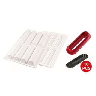 Forma silikona 126x27 h-27mm 8x75ml + spiede CYLINDRE