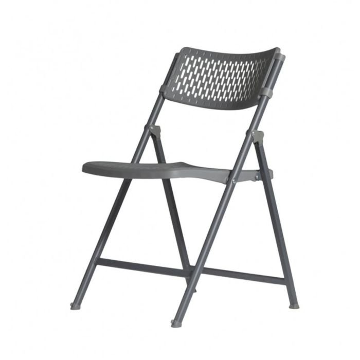 Krēsls 50x52 cm h-81 cm saliekams pelēks