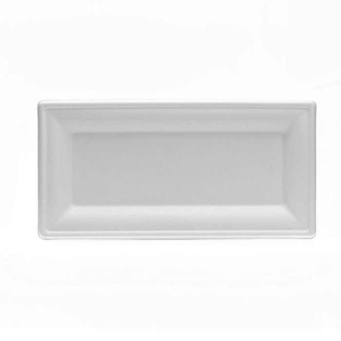 Šķīvji v/l BIO 26x13cm, 50gab. cukurn.šķiedras