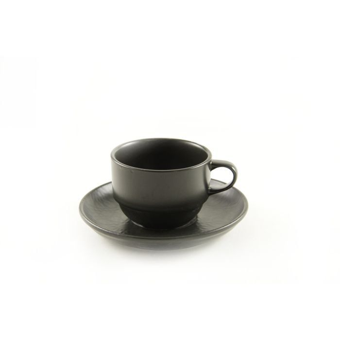 Krūze 230ml MATT BLACK ar apakštasi ø 15cm